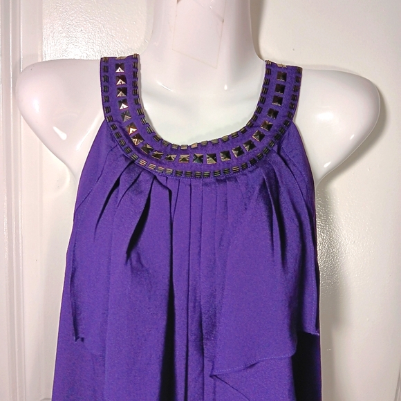 Gaudie pleated purple top NWT szS - Picture 2 of 7